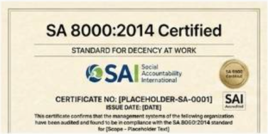 SA 8000 Compliance Seal
